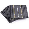 Apostrophe Games Apostophe Games Piastre di base stradali per blocchi da costruzione per mattoni di grandi dimensioni - 8 Pz Dritto e curvo Blocchi di costruzione di strade - 19,1 cm x 19,1 cm strada piastre di base