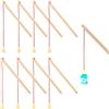 Invasye 8 Pezzi Canne da Pesca Magnetiche in Legno, Magnete Pesca Giocattolo da Pesca, Pesca in Legno Gioco, Giocattoli educativi per Bambini, Giocattolo Magnetico, per Giochi di Pesca Bambini