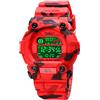 FeiWen Uomo e Donne Piccole Dimensioni Donna Outdoor Sportivi Orologio Impermeabili LED Elettronico Digitali Orologi da Polso Plastica Cassa e Gomma Banda (Rosso piccolo)
