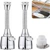 KASESSS 2 Pezzi Prolunga Rubinetto Cucina, 360° Girevole Prolunga Lavandino Cucina, Prolunga per Rubinetto, Rompigetto Rubinetto Cucina, 2 Modalità Estensore Rubinetto con Cucina Adattatore Universale