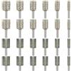 YURINWOO 24 penne per fresa diamantate, grana 50, grana 116,compatibili con Dremel, diamantate, fresa diamantata con fusto da 3 mm, vestibilità per pietra, vetro, ceramica, levigatura, lucidatura, incisione