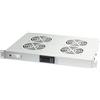 Techly Professional 023370 Gruppo 4 Ventole 1U per Rack 19 con Termostato LED Grigio Grigio