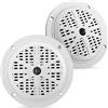 Pyle Altoparlanti Marini 10 cm, Casse Audio Speaker Impermeabili e Resistenti alle Intemperie, Cono Polipropilene, Design a Basso Profilo, 1 Paio, Bianco