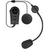 SBS Auricolare mono da casco wireless multipoint con microfono regolabile e tasto di risposta/fine chiamata, certificato IPX4