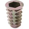 SD Products Tipo D filettato legno inserto dadi, zincato giallo, M10 x 25, confezione da 50
