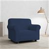 Italian Bed Linen Copridivano Pretty Bielastico Sagomato - Copertura Divano Elasticizzata, 1 POSTO Tessuto Estensibile da 75 a 100 cm, Lavabile - BLU SCURO