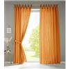 Gardinenbox Set di 2 Tende con Passanti Nastro Arricciato Opaco in Micro Raso Traslucido, Tinta Unita Opaca, Poliestere, Colore: Arancione, H225 x B140 cm (2er Pack)