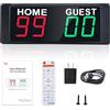 YZ LED Portatile elettronico tabellone Calcio, Tavolo da Tennis contatore, tabellone Tennis, tabellone Digitale, Cornhole tabellone, per la pallavolo, Basket, Badminton Indoor Outdoor(Rosso & Verde)