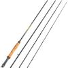 Sougayilang Papillon Canna da pesca, 4 pezzi, 9 piedi, leggero, ultra portatile, per trote, salmone, sunfish outfit, viaggio, pesca, 5/6 - nero