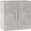 vidaXL Armadio da parete credenza mobile soggiorno camera da letto ingresso mensola cassetto portaoggetti galleggiante domestico legno compensato grigio cemento