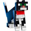 Mattel Minecraft - Gatto Bicolore Livello Diamante, action figure alta 14cm con design pixelato e 4 accessori inclusi, personaggio dal videogioco da collezione, giocattolo per bambini, 6+ anni, HTM07