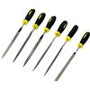 AERZETIX - Set di 6 lime diamantate triangolari/piatte/tonde/semitonde/quadrate - Lunghezza 150mm - Sagomatura di metallo/legno/plastica - Impugnatura bimateriale - Precisione/Ago/Affilare - C45964