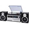 Xjump Giradischi Xjump TT 1072 stereo con recevitore digitale DAB/DAB + bluetooth/CD/FM/MP3/USB Nero/Argento