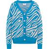 nascita Maglione Cardigan, Turchese e Rosa, M/L Donna