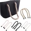 Liummrcy Presentazione della borsa, manico della corda classica Sostituzione per accessori per sacchetti di tela OBAG Bag da donna 2 pezzi bianchi