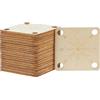 FINGERINSPIRE 24 Pezzi Tavoletta di Legno Schede per Tessitura 4 Fori 39mm Schede per Tessitura Quadrate Colore Mandorla Sbiancato Telaio per Maglieria in Legno Strumento per Tessitura Fatto A Mano