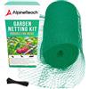 AlpineReach Rete da giardino, 2 m x 30 m, extra resistente, per proteggere piante e alberi da frutto contro animali e recinzioni di cervi, riutilizzabile, con fascette per cavi, verde