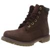 Timberland Waterville 6 inch Basic Waterproof, Stivali Stringati Donna, Burgundy Nubuck, 38 EU