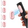 WALLFID Supporto da Parete per Telecomandi Magnetico in Silicone, 4 Pacco - Organizer da Parete compatibile con Telecomandi Curvi (Rosa 4 Pack)