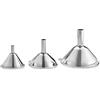 ANCLLO - Kit imbuto da cucina, in acciaio inox, mini imbuto in tre pezzi, filtro per alimenti, dispenser integrato per liquidi e olio