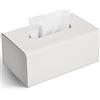 KINGFOM Porta Fazzoletti Rettangolare in pelle PU, per Ufficio, Auto (A-Bianco)