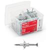 Fischer Kit For You Box, 70 Tasselli FU con Vite per Muro Pieno, Cartongesso e Lastre, 536688, Grigio