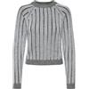 Vero Moda Vmvanja Ls O-Neck Pullover Blk/Silv Maglia Coste Nera/Arg Donna