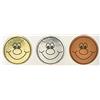 SuperStickers Sticker Solutions - Adesivi con sorriso dorato, argento, bronzo, confezione da 180