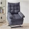 Roomark Poltrona relax elettrica con 3 motori, poltrona per TV con funzione sdraiata, poltrona con ausilio per alzarsi per anziani, con telecomando, per TV, soggiorno, relax, sedia recliner (grigio)