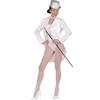 W WIDMANN MILANO Party Fashion - Giacca da frac da donna, costume da showgirl in raso, look da palcoscenico elegante per Carnevale ed eventi