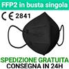 Polonord Adeste Mascherina filtrante FFP2 NERA a 5 strati senza valvola. Confezione da 50 pezzi (mascherine sigillate singolarmente). DPI di Categoria III certificato CE 2841. Elastici morbidi e confortevoli.
