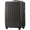 Hauptstadtkoffer ALEX Trolley Rigido Espandibile 75 cm (119 L) con Lucchetto TSA, Valigia da Viaggio Robusta con 4 Ruote Doppie, Graphit