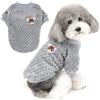 ZUNEA Cappottino Maglione Invernale per Cani di Piccola Taglia Gatto Felpe in Pile Caldo e Morbido Pullover Felpa Cucciolo Cappotto Chihuahua Vestiti Animali Abbigliamento Grigio XL