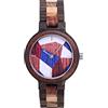 SUPBRO Orologio da Uomo e donne in Legno Orologio di Legno con Movimento al Quarzo Giapponese, con cinturino regolabile