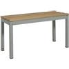 Panca a 2 posti con struttura inox. Cm. 70x32x40h