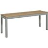 Panca a 3 posti con struttura inox. Cm. 103x32x40h