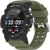 SAIET - Smartwatch W4RR1OR con Funzioni GPS, Chiamate e Messaggi - Orologio Digitale in Vetro Temperato Waterproof - Smartwatch Sport - Verde