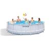 INTEX Piscina Prisma Chevron 488X122Cm con Pompa Filtro da 6.678 L-H Telo Base