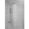 AIYA Bath Colonna Doccia in Acciaio Inossidabile con Miscelatore Doccia | Sistema Completo con Funzione Anticalcare | Design Moderno | Colonna Doccia con Miscelatore per Bagno Elegante | Spazzolato
