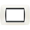 BTICINO Colore Bianco, CONFEZIONE 1 *** Placca living light international 3 posti tecnopolimero l4803