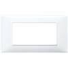 VIMAR Colore Bianco, CONFEZIONE 1 *** Placca classica 4 moduli serie plana vimar 14654