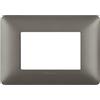 BTICINO Colore Iron Grigio Scuro, CONFEZIONE 1 *** Bticino matix placca 3 posti tecnopolimero colorata am4803