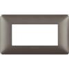 BTICINO Colore Iron Grigio Scuro, CONFEZIONE 1 *** Bticino matix placca 4 posti tecnopolimero colorata am4804