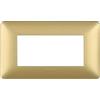 BTICINO Colore Oro Gold, CONFEZIONE 1 *** Bticino matix placca 4 posti tecnopolimero colorata am4804
