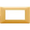 VIMAR Colore Reflex Ambra, Materiale Plastica, CONFEZIONE 1 *** Placca classica 4 moduli serie plana vimar 14654