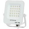 OPTONICA Temperatura colore Lampada 6000K Bianco Freddo, CONFEZIONE 1 *** Proiettore led 10 watt slim metallo bianco ip65 equivalente 66 watt
