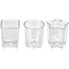 GLOREX Stampi per candele, 3 pezzi, 4 x 5 cm, policarbonato | Resistente al calore e riutilizzabile, con stoppino e ago inclusi, codice articolo 6 9731 903