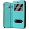 Cadorabo Custodia Libro per Samsung Galaxy J3 / J3 DUOS 2016 in TURCHESE MENTA - con Funzione Stand e Chiusura Magnetica - Portafoglio Cover Case Wallet Book Etui Protezione