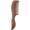 Anstar Pettine Legno Denti Larghi Pettine Capelli Ricci, Verde Legno di Sandalo a Pettine Denti Larghi Legno Fatto a Mano Pettine Antistatico Qualità Pettine di Legno per Capelli