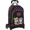 Franco Cosimo Panini LYON Gamer+anna, Org. Staccabile New Zaino Organizzato Con Trolley Unisex Adulto, Nero, Taglia unica